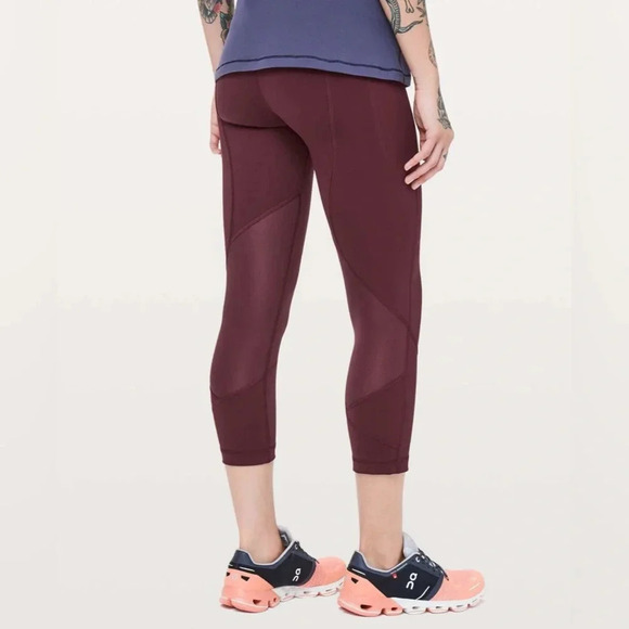 Lululemon Pace Rival Crop *22" Full On Luxtreme in Dark Adobe W6AV0S - Picture 4 of 10